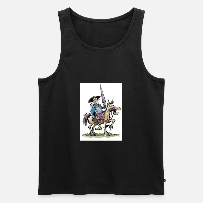Don Quijote - Männer Premium Bio Tank Top - Schwarz