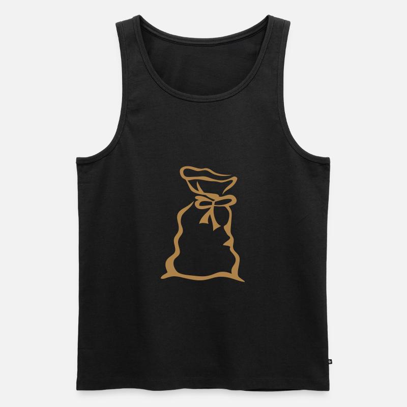 Beutel - Männer Premium Bio Tank Top - Schwarz