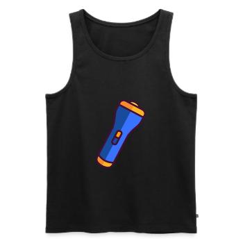 Lampe de poche - Débardeur bio Premium Homme - noir - Devant - Michal (187cm)