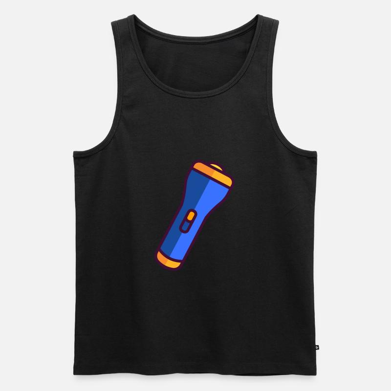Taschenlampe - Männer Premium Bio Tank Top - Schwarz