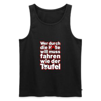 fahren wie der Teufel - Männer Premium Bio Tank Top - Schwarz - Vorne - AI Model Male 178 light (178cm)