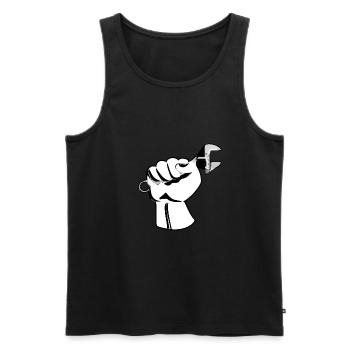 Artisan tool wrench gift - Men's Premium Organic Tank Top - black - Front - Michal (187cm)