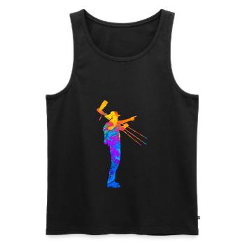 Photographer Photography Hobby Photographer Silhouette - Men's Premium Organic Tank Top - black - Front - Michal (187cm)