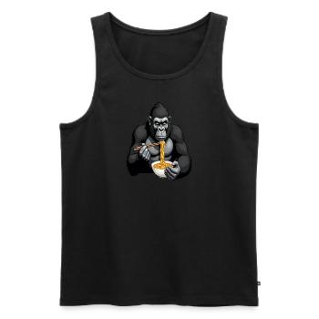 Nouilles gorille - Débardeur bio Premium Homme - noir - Devant - Michal (187cm)