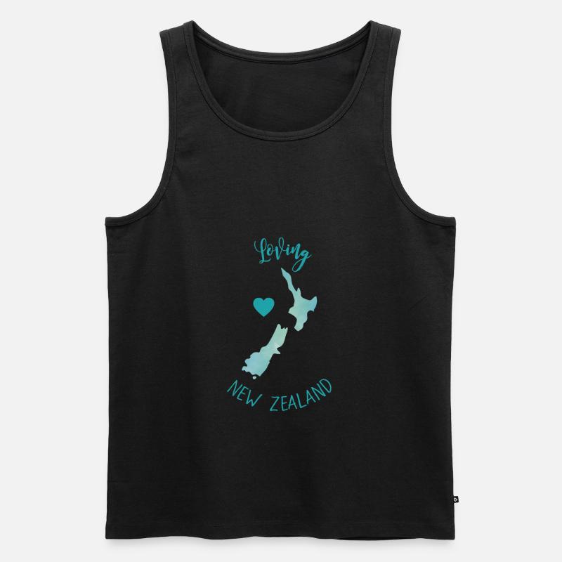 Neuseeland - Männer Premium Bio Tank Top - Schwarz