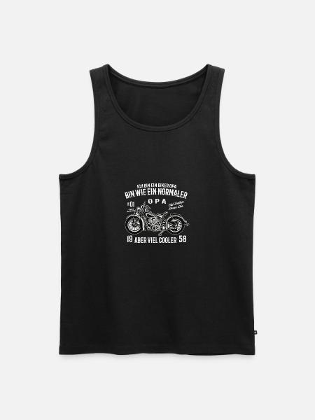 Biker Opa - Männer Premium Bio Tank Top - Schwarz