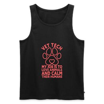 Veterinary Technician Funny Vet Tech - Männer Premium Bio Tank Top - Schwarz - Vorne - AI Model Male 178 light (178cm)