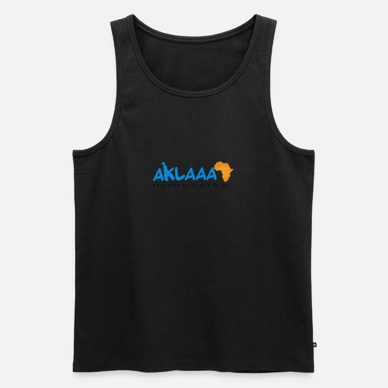 AKLAAA Afrika - Männer Premium Bio Tank Top - Schwarz