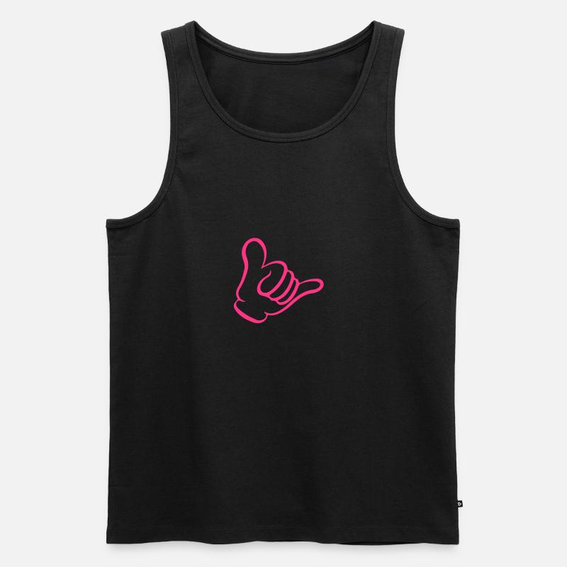Shaka - Männer Premium Bio Tank Top - Schwarz