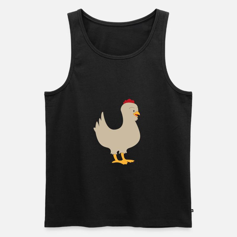 Huhn - Männer Premium Bio Tank Top - Schwarz
