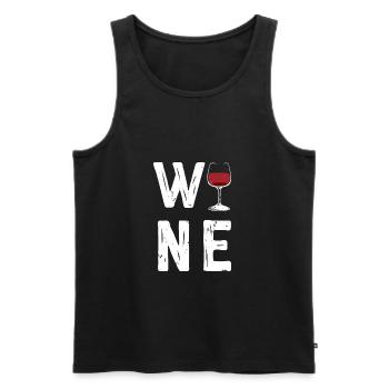 Wine Wein Love Weinliebe Liebe Weintester Weinfest - Männer Premium Bio Tank Top - Schwarz - Vorne - AI Model Male 178 light (178cm)