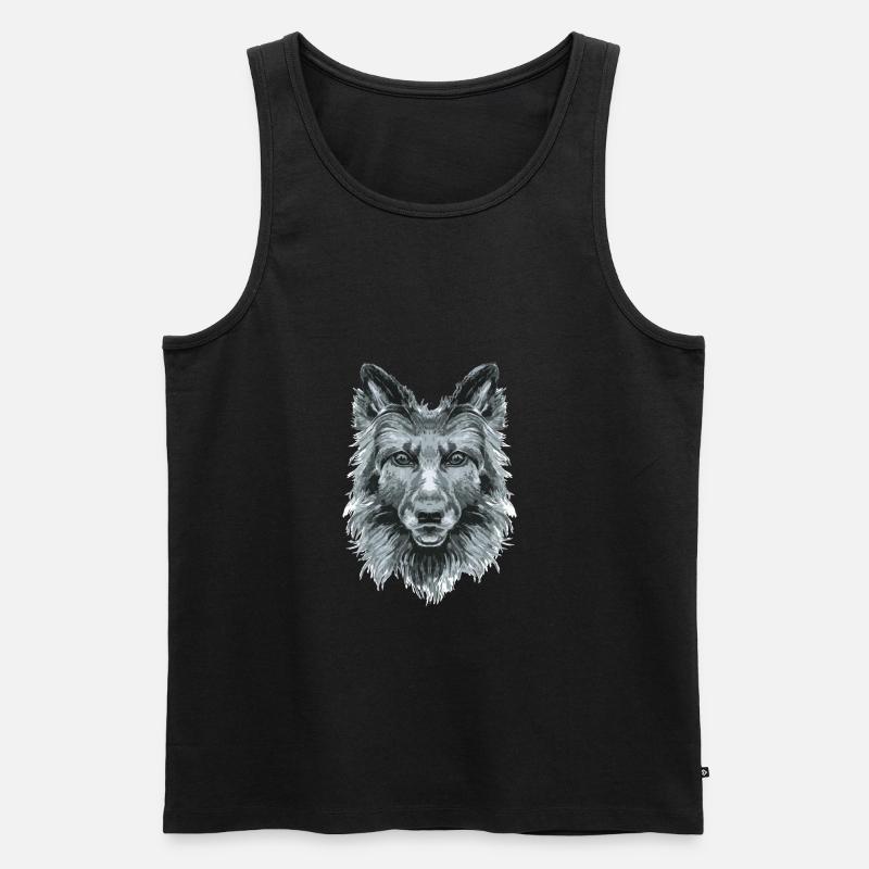 Hund - Männer Premium Bio Tank Top - Schwarz