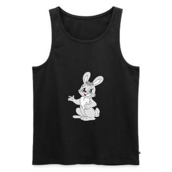 Süsses Häschen - Männer Premium Bio Tank Top - Schwarz - Vorne - AI Model Male 178 light (178cm)
