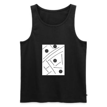 Sujfan - Männer Premium Bio Tank Top - Schwarz - Vorne - Michal (187cm)