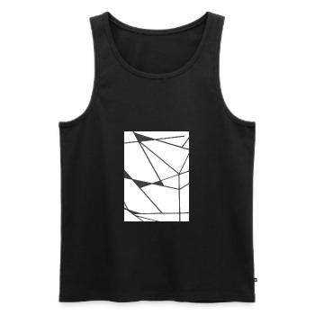 said - Men's Premium Organic Tank Top - black - Front - AI Model Male 178 light (178cm)