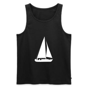 Voilier Voilier Voilier Sports nautiques - Débardeur bio Premium Homme - noir - Devant - AI Model Male 178 light (178cm)