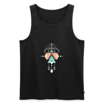 Festival Design - Männer Premium Bio Tank Top - Schwarz - Vorne - AI Model Male 178 light (178cm)