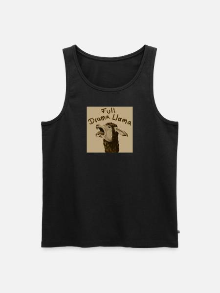 FullDramaLlamaWanted - Men's Premium Organic Tank Top - black