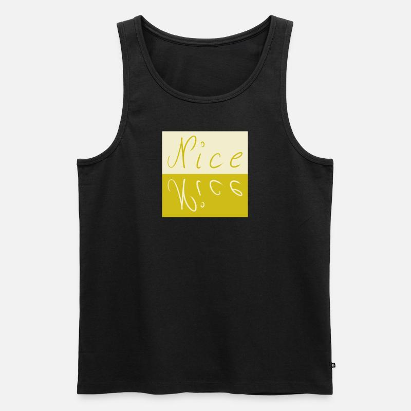 Nice - Männer Premium Bio Tank Top - Schwarz