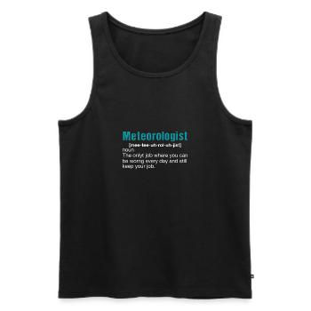 Meteorologe Wetter Meteorologie - Männer Premium Bio Tank Top - Schwarz - Vorne - Michal (187cm)