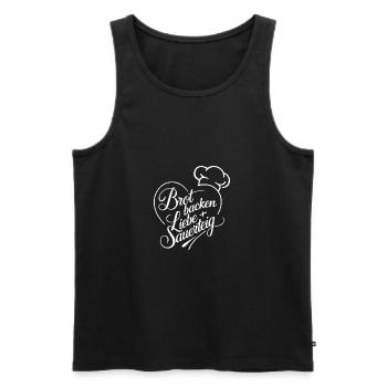 Brot Backen mit Sauerteig und Liebe - Männer Premium Bio Tank Top - Schwarz - Vorne - Michal (187cm)