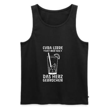 Cuba Libre - Débardeur bio Premium Homme - noir - Devant - AI Model Male 178 light (178cm)