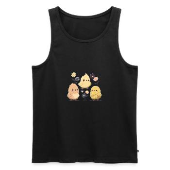 Easter 2 - Men's Premium Organic Tank Top - black - Front - AI Model Male 178 light (178cm)