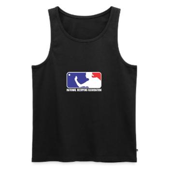 National Beerpong Association - Men's Premium Organic Tank Top - black - Front - AI Model Male 178 light (178cm)
