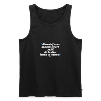 H - Citation célèbre de séries TV / films - Débardeur bio Premium Homme - noir - Devant - Michal (187cm)