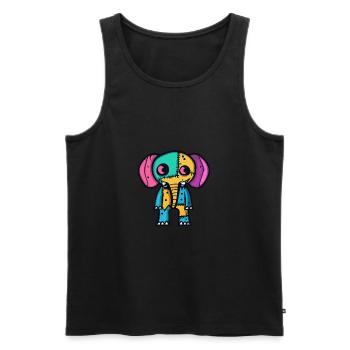 Elephant Halloween Animal - Men's Premium Organic Tank Top - black - Front - Michal (187cm)