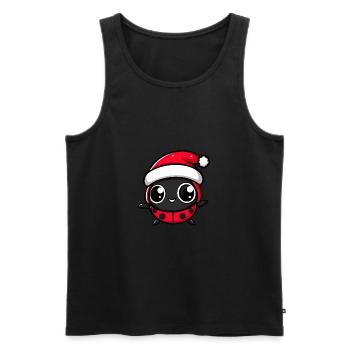 Ladybug Christmas Cute - Men's Premium Organic Tank Top - black - Front - Michal (187cm)