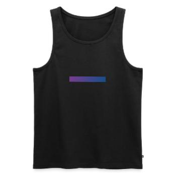 Gradient Purple & Blue - Men's Premium Organic Tank Top - black - Front - AI Model Male 178 light (178cm)