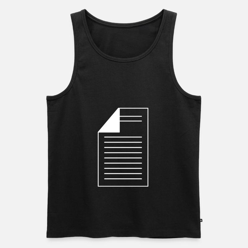 Document Documents Icon - Men's Premium Organic Tank Top - black