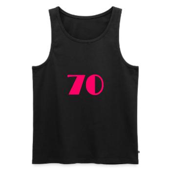 70. GEBURTSTAG. ALLES GUTE ZUM GEBURTSTAG! - Männer Premium Bio Tank Top - Schwarz - Vorne - AI Model Male 178 light (178cm)
