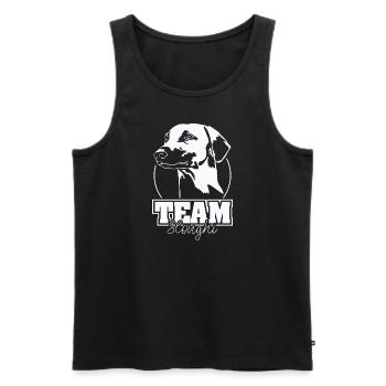 TEAM SLOUGHI Hunde Windhunde Wilsigns - Männer Premium Bio Tank Top - Schwarz - Vorne - AI Model Male 178 light (178cm)