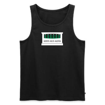 Gerste Hilfe Kasten - Männer Premium Bio Tank Top - Schwarz - Vorne - AI Model Male 178 light (178cm)