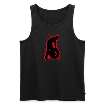 Repair replacement Red and Black outline - Men's Premium Organic Tank Top - black - Front - AI Model Male 178 light (178cm)