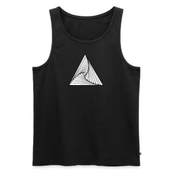 Geometr envoie de la techno - Débardeur bio Premium Homme - noir - Devant - Michal (187cm)