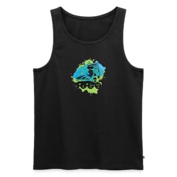 inline skates inlineskater - Männer Premium Bio Tank Top - Schwarz - Vorne - AI Model Male 178 light (178cm)