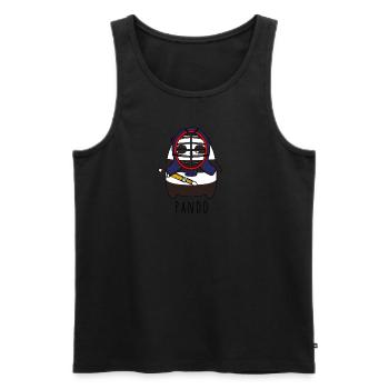 Kendo panda - Men's Premium Organic Tank Top - black - Front - AI Model Male 178 light (178cm)