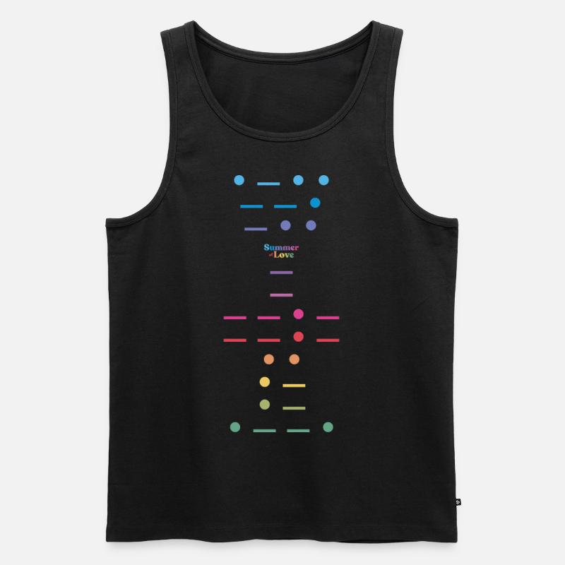 Pride Morse Code - Men's Premium Organic Tank Top - black
