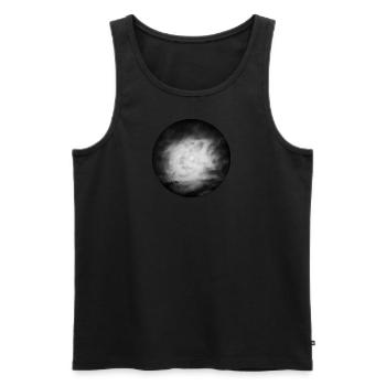 Pleine lune dans les nuages - Débardeur bio Premium Homme - noir - Devant - AI Model Male 178 light (178cm)