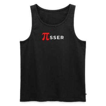 Pi - Lustiges Mathe Design für Mathematiker und IT - Männer Premium Bio Tank Top - Schwarz - Vorne - Michal (187cm)