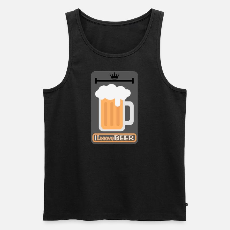 beer - Männer Premium Bio Tank Top - Schwarz