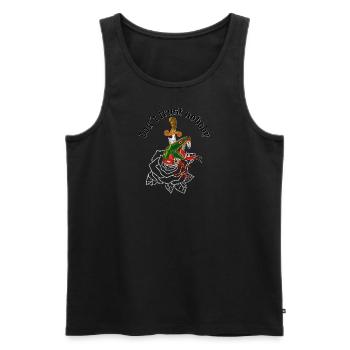 Oldschool Schlangen Tattoo - Männer Premium Bio Tank Top - Schwarz - Vorne - AI Model Male 178 light (178cm)