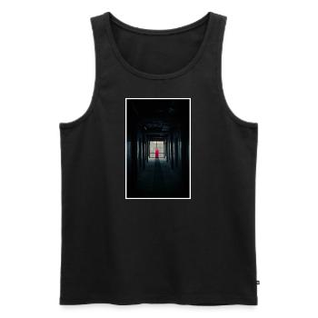 Corridor - Männer Premium Bio Tank Top - Schwarz - Vorne - Michal (187cm)