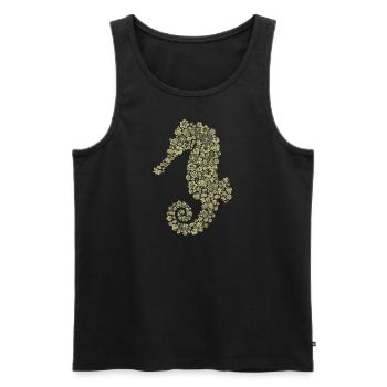sea horse - Männer Premium Bio Tank Top - Schwarz - Vorne - Michal (187cm)