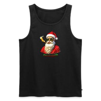 Santa Claus California - Männer Premium Bio Tank Top - Schwarz - Vorne - AI Model Male 178 light (178cm)