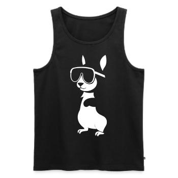 Funny Squirrel Wearing Sunglasses Squirrels - Men's Premium Organic Tank Top - black - Front - AI Model Male 178 light (178cm)