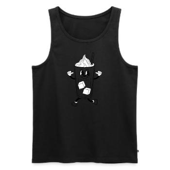 Cocktail avec glace - Débardeur bio Premium Homme - noir - Devant - Michal (187cm)